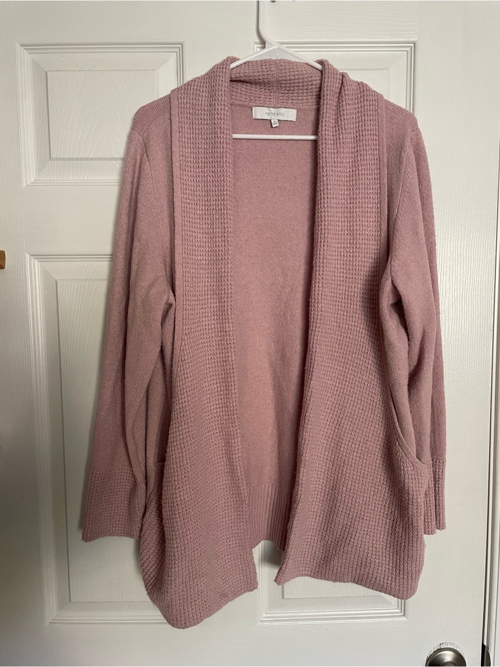 Verve Ami Women’s XL Cozy Open-Front Women’s Cardigan Sweater - Dusty Rose